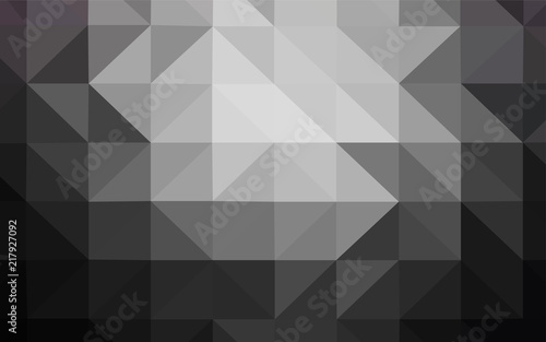 Fototapeta Naklejka Na Ścianę i Meble -  Dark Gray vector polygon abstract background.