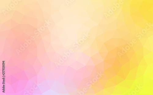 Wallpaper Mural Light Pink, Yellow vector abstract polygonal background. Torontodigital.ca