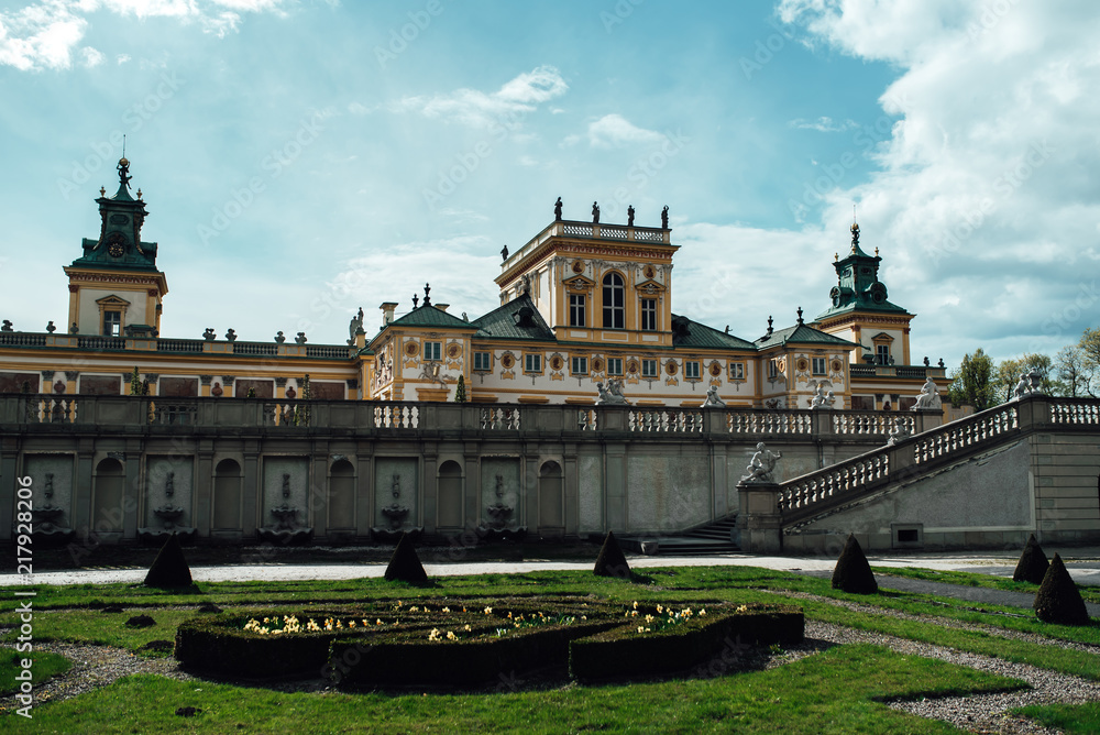 Fototapeta premium Old antique palace Wilanow in Warsaw