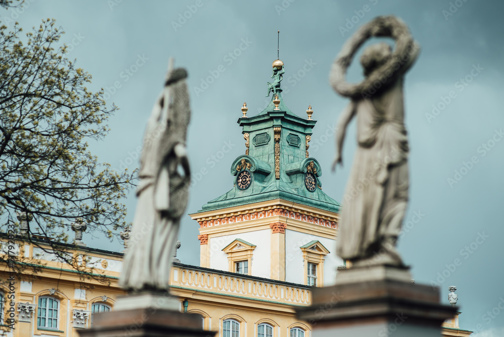 Old antique palace Wilanow in Warsaw