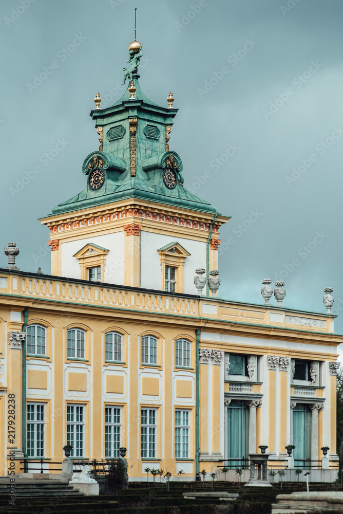 Obraz premium Old antique palace Wilanow in Warsaw