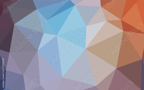 Light Blue  Red vector polygon abstract background.