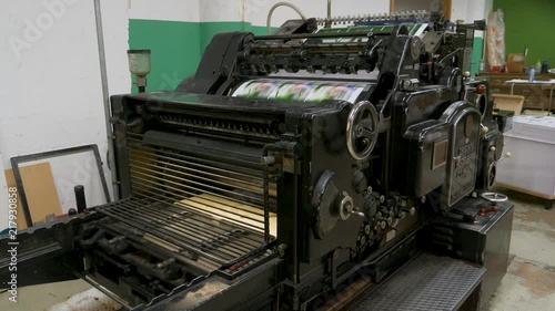 Vintage machine at printery