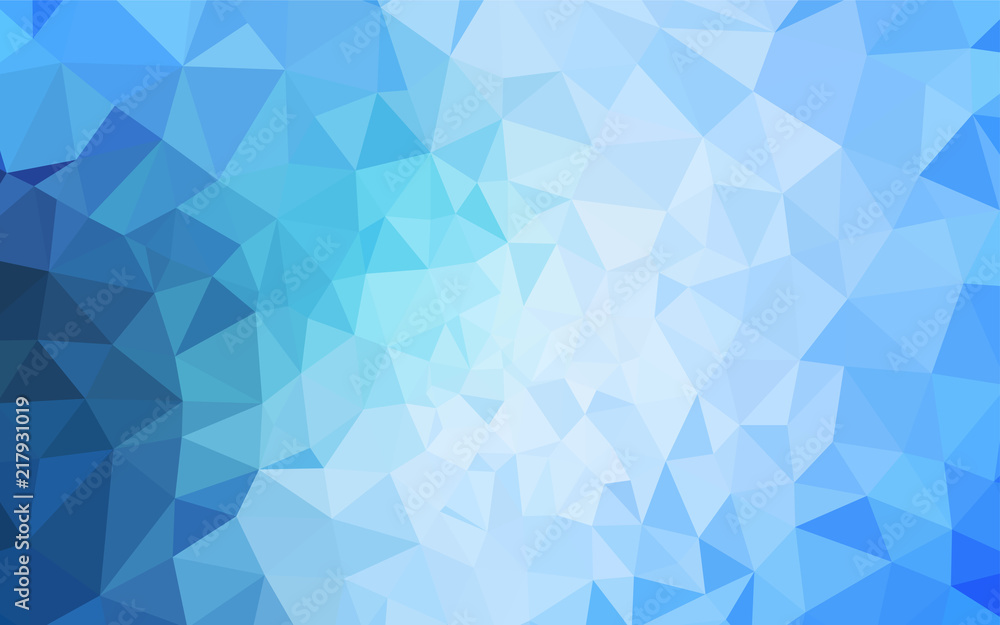 Light BLUE vector triangle mosaic template. Light BLUE vector triangle mosaic template.