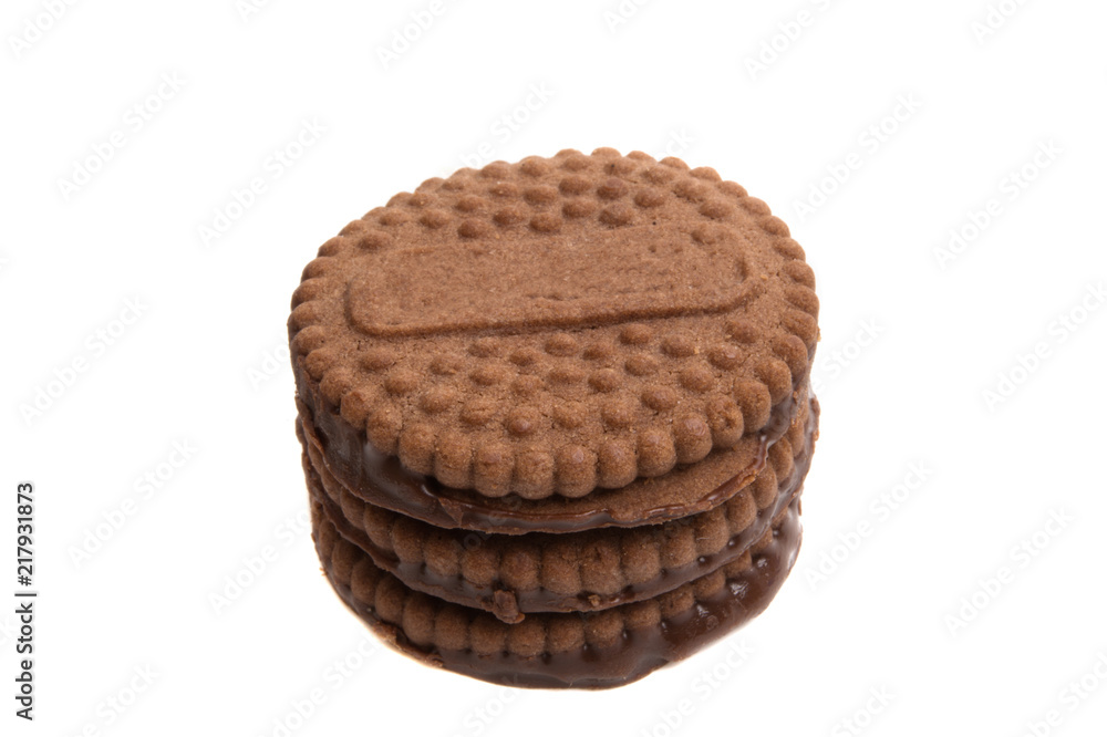 chocolate cookies isolated chocolate cookies isolated