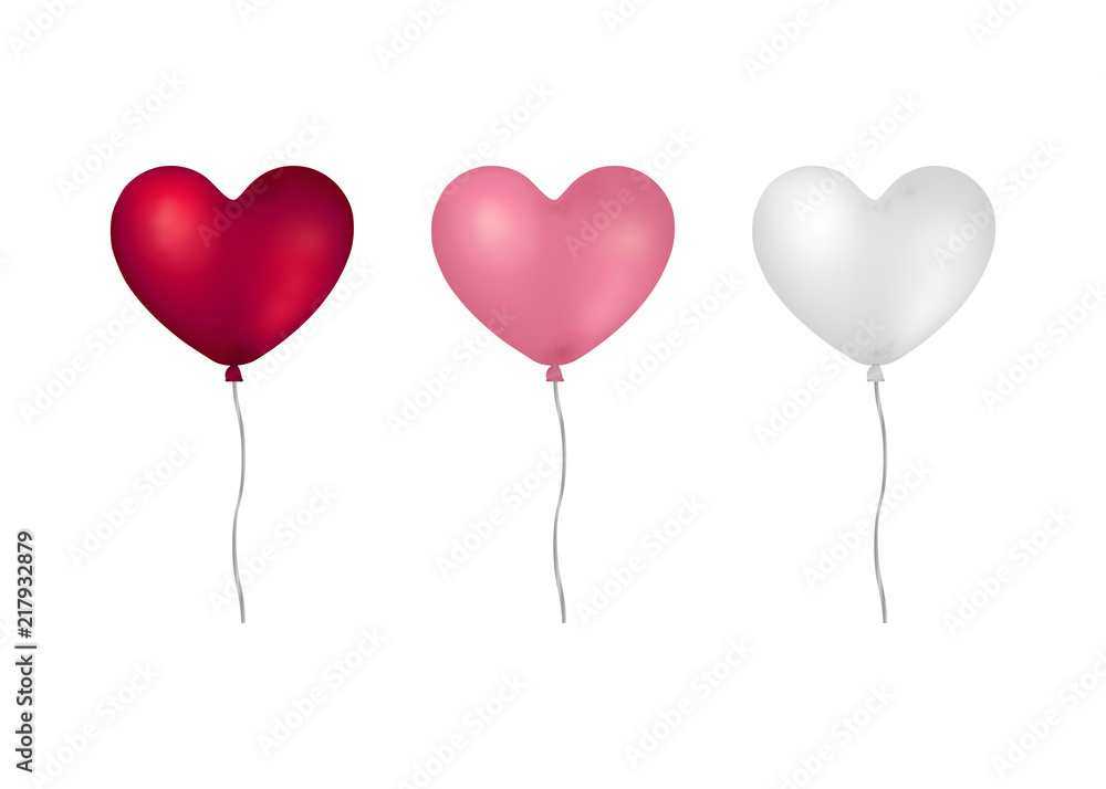 Heart shaped helium balloons.