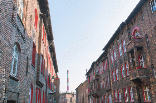 Katowice, Nikiszowiec, Traditional, old buildings of the mining district of Silesia