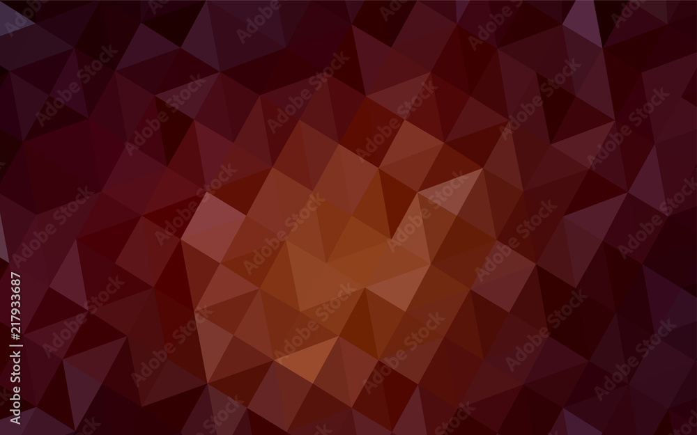 Dark Red vector triangle mosaic cover. Dark Red vector triangle mosaic cover.