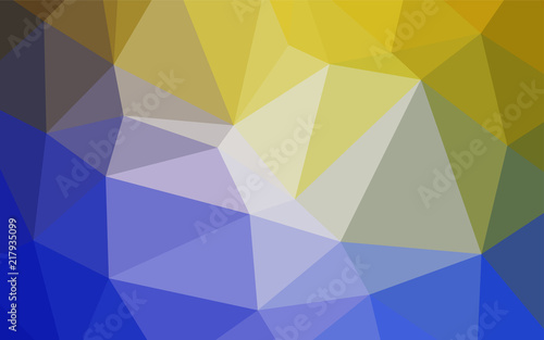 Light Blue  Yellow vector triangle mosaic texture.