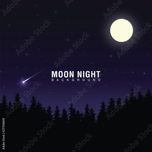A background image of the night sky.