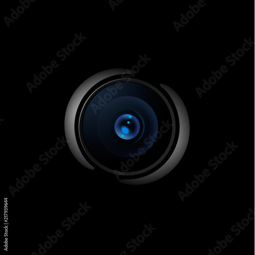 High detailed Realistic dual camera on the smartphone. Vector illustration.