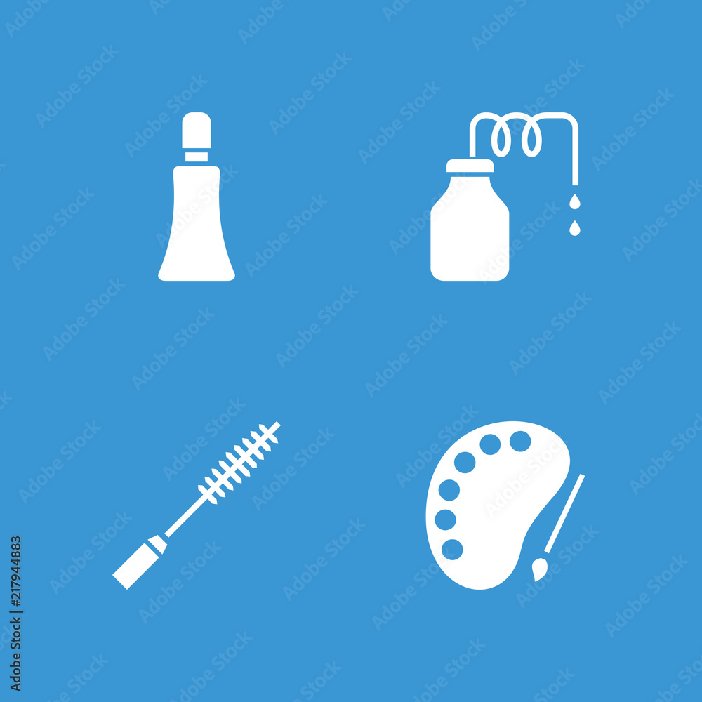 Collection of 4 paint filled icons Collection of 4 paint filled icons