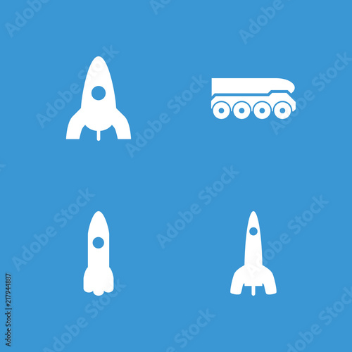 Collection of 4 rocket filled icons