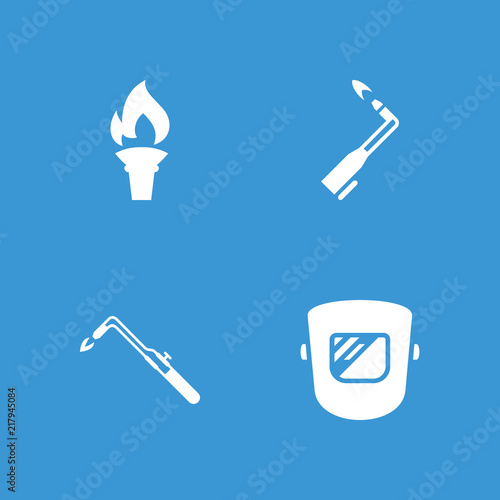 Collection of 4 torch filled icons