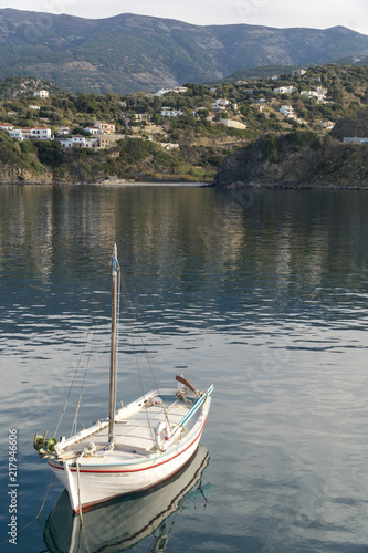 traditional greek fishing boat fraom ikaria