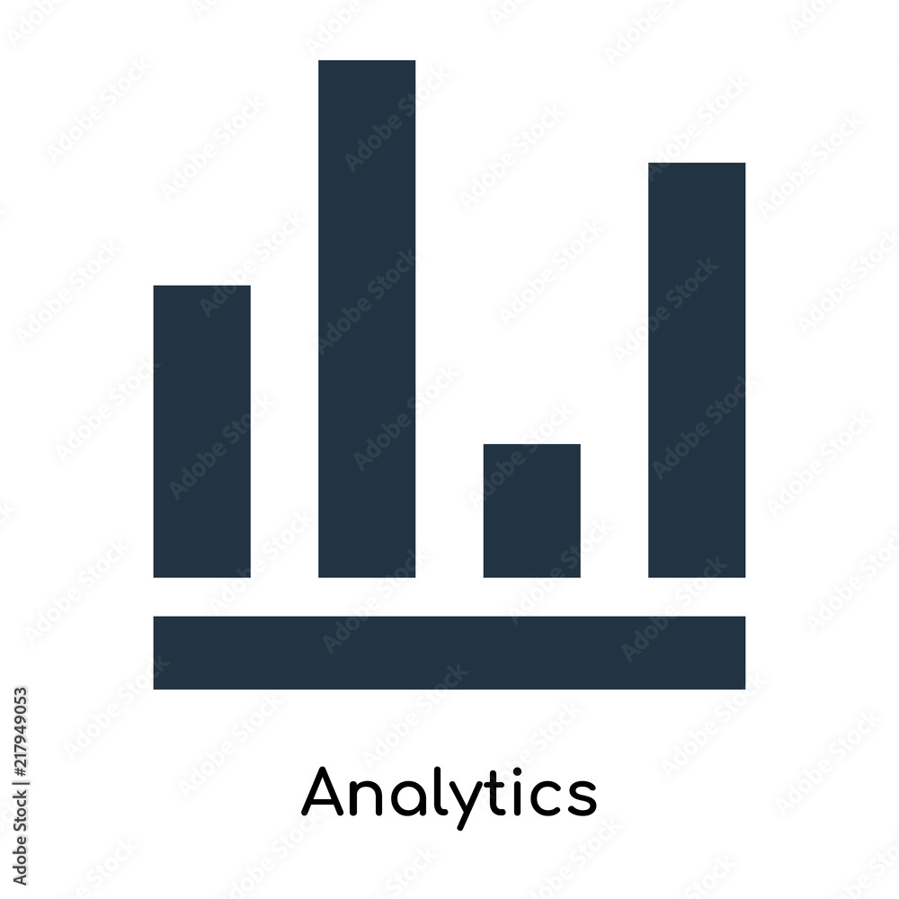 Fototapeta premium Analytics icon vector isolated on white background, Analytics sign