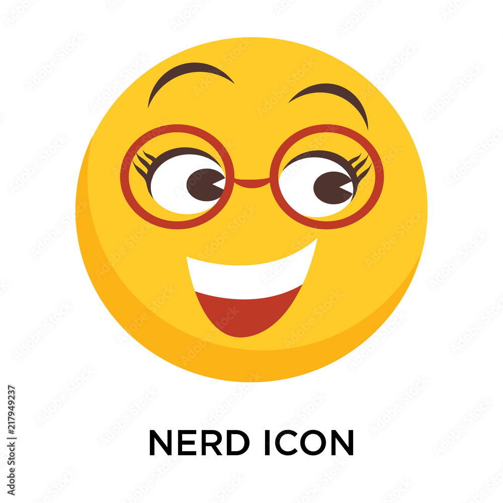 Fototapeta premium Nerd icon vector isolated on white background, Nerd sign