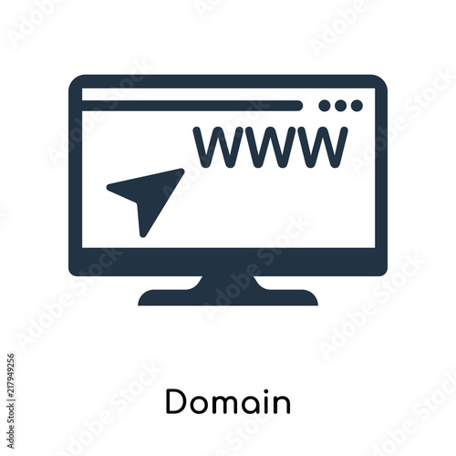 Domain icon vector isolated on white background, Domain sign