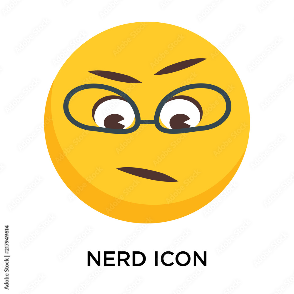 Nerd icon vector isolated on white background, Nerd sign