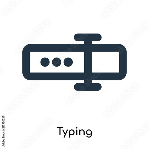 Typing icon vector isolated on white background, Typing sign