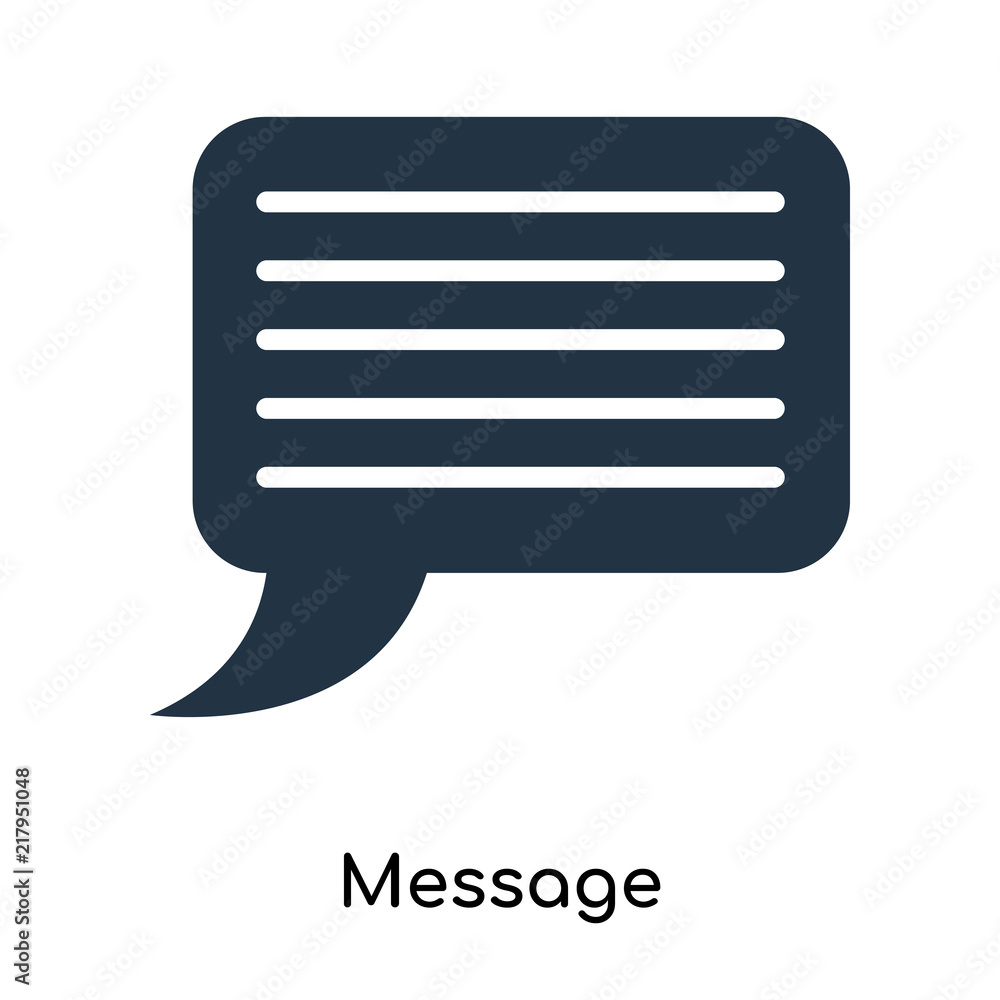 Message icon vector isolated on white background, Message sign Message icon vector isolated on white background, Message sign