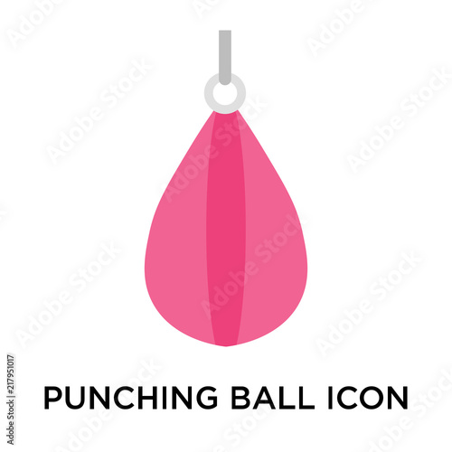Punching ball icon vector isolated on white background, Punching ball sign
