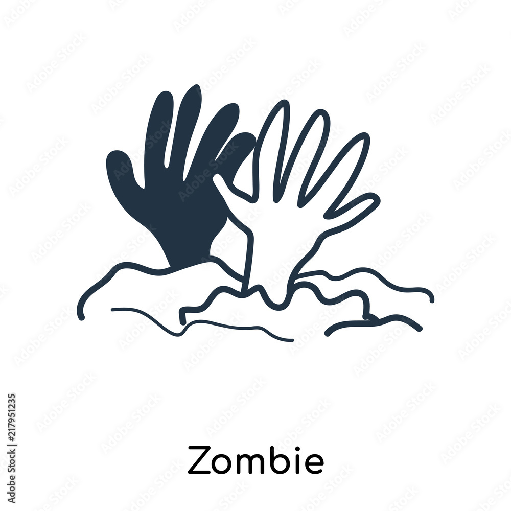 Zombie icon vector isolated on white background, Zombie sign , illustration with thin symbols or lined elements in outline style Zombie icon vector isolated on white background, Zombie sign , illustration with thin symbols or lined elements in outline style