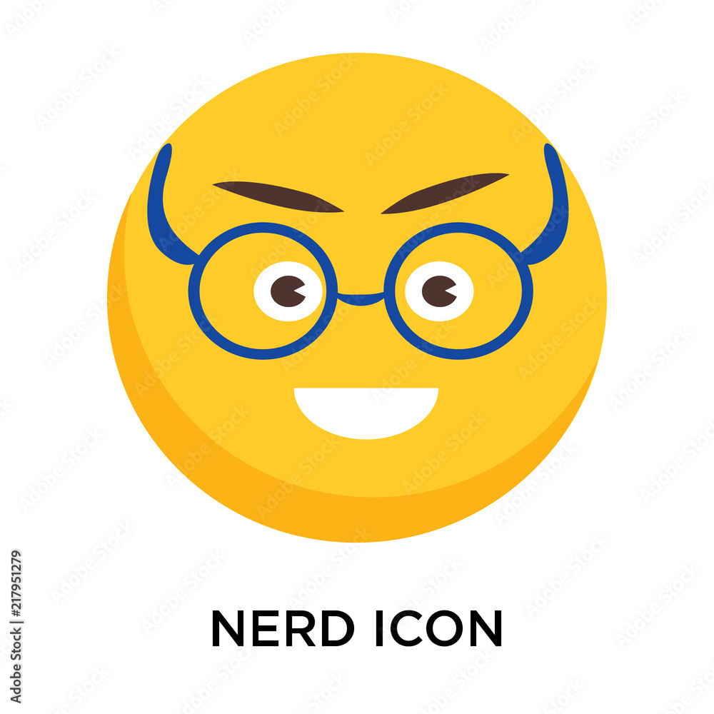 Nerd icon vector isolated on white background, Nerd sign Nerd icon vector isolated on white background, Nerd sign