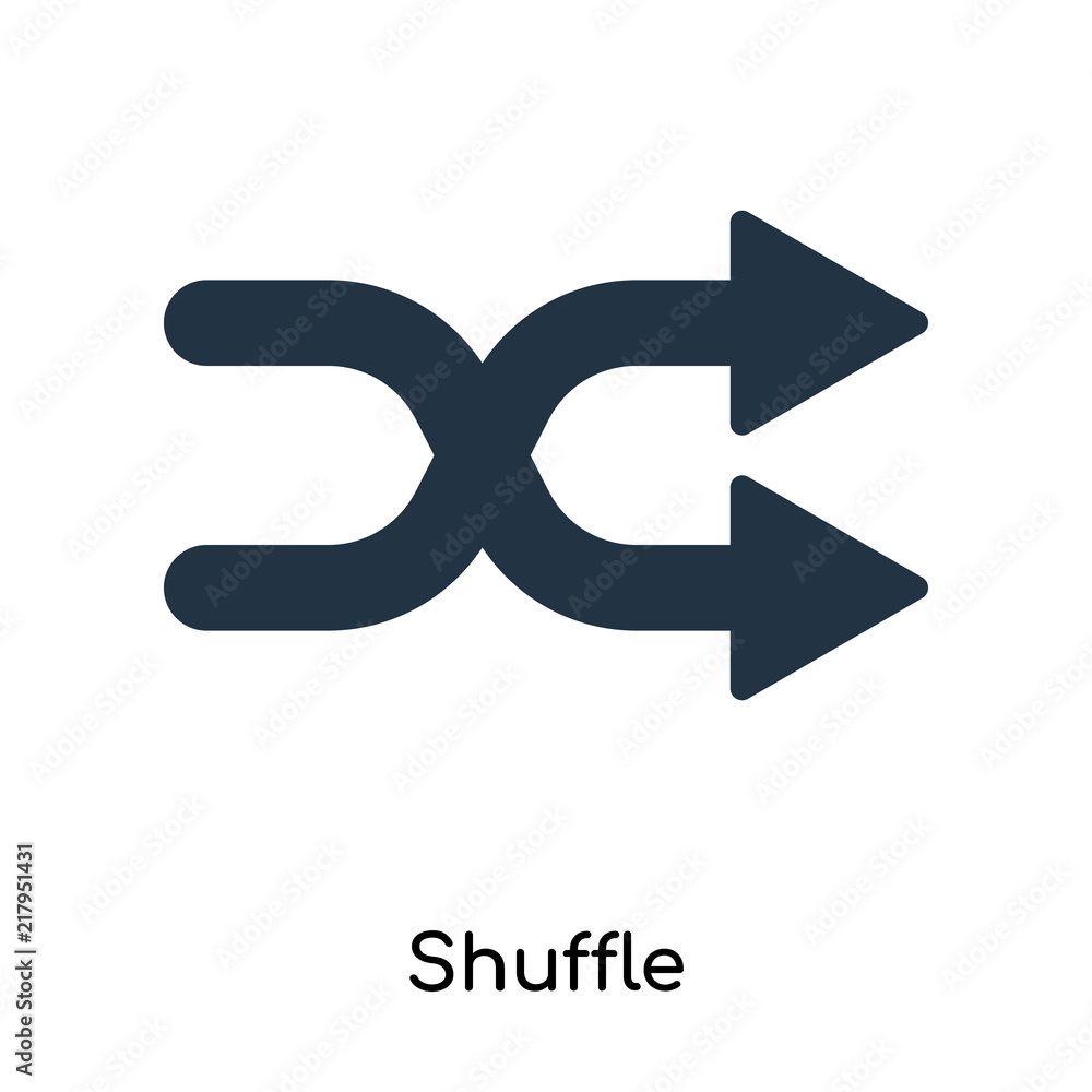 Shuffle icon vector isolated on white background, Shuffle sign Shuffle icon vector isolated on white background, Shuffle sign