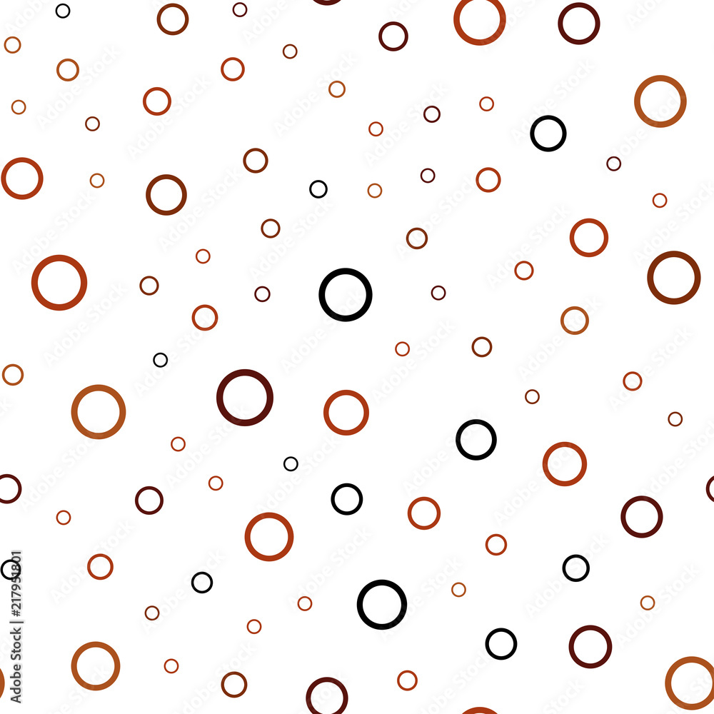 Dark Red vector seamless layout with circle shapes.