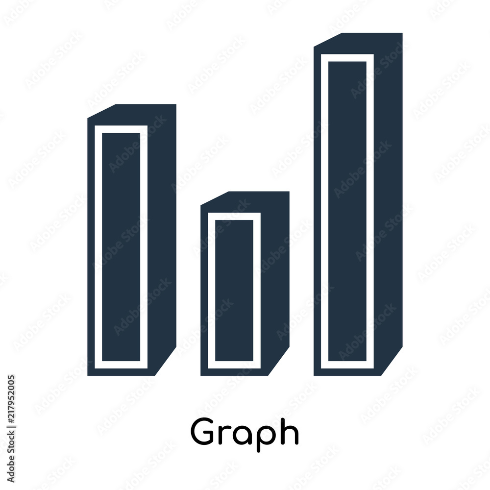 Graph icon vector isolated on white background, Graph sign , filled dark symbol Graph icon vector isolated on white background, Graph sign , filled dark symbol