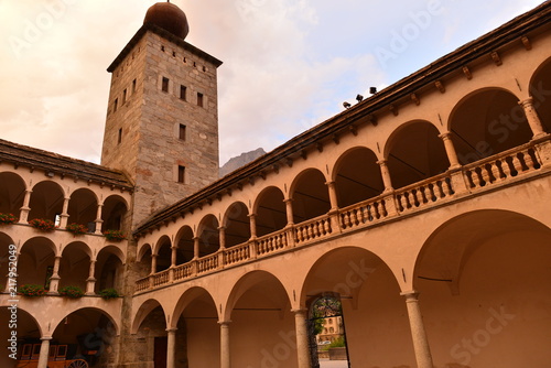 Obraz na plátně Stockalperschloss  in Brig Kanton Wallis