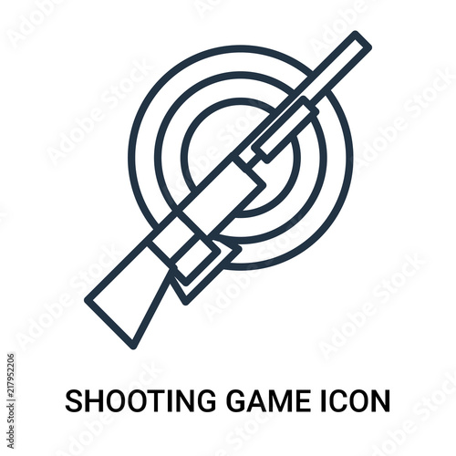 shooting game icon isolated on white background. Modern and editable shooting game icon. Simple icons vector illustration.