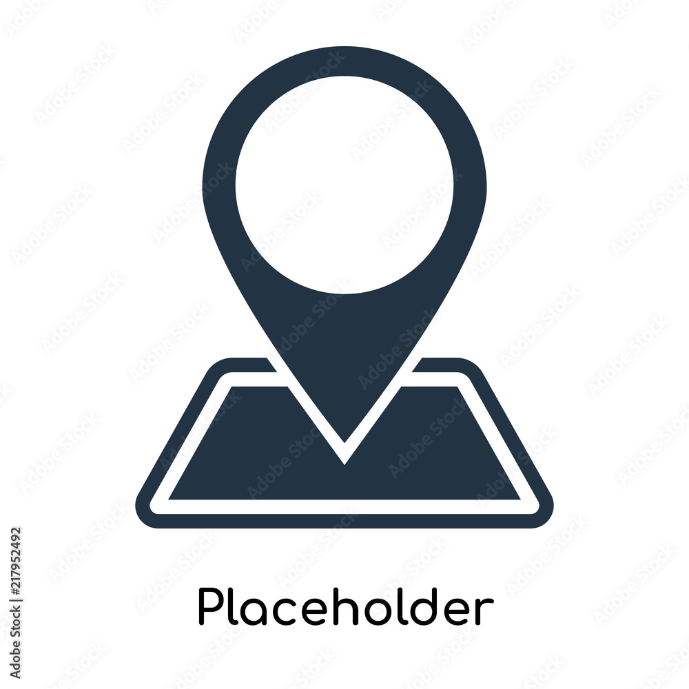 Placeholder icon vector isolated on white background, Placeholder sign Placeholder icon vector isolated on white background, Placeholder sign
