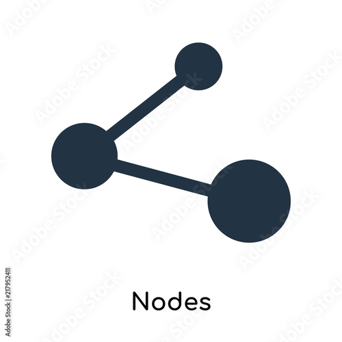 Nodes icon vector isolated on white background, Nodes sign