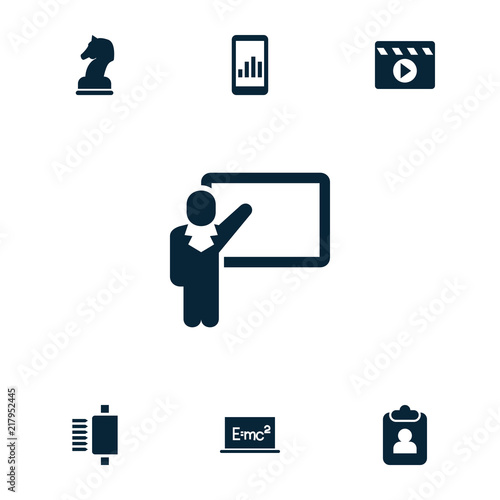 Collection of 7 board filled icons