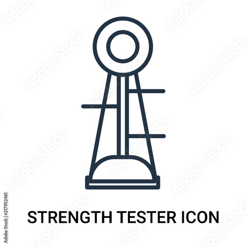 strength tester icon isolated on white background. Modern and editable strength tester icon. Simple icons vector illustration.