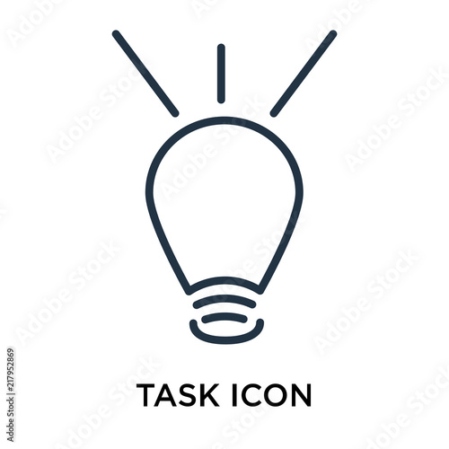 Task icon vector isolated on white background, Task sign , thin symbol or stroke element design in outline style
