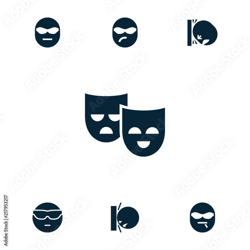 Collection of 7 humor filled icons