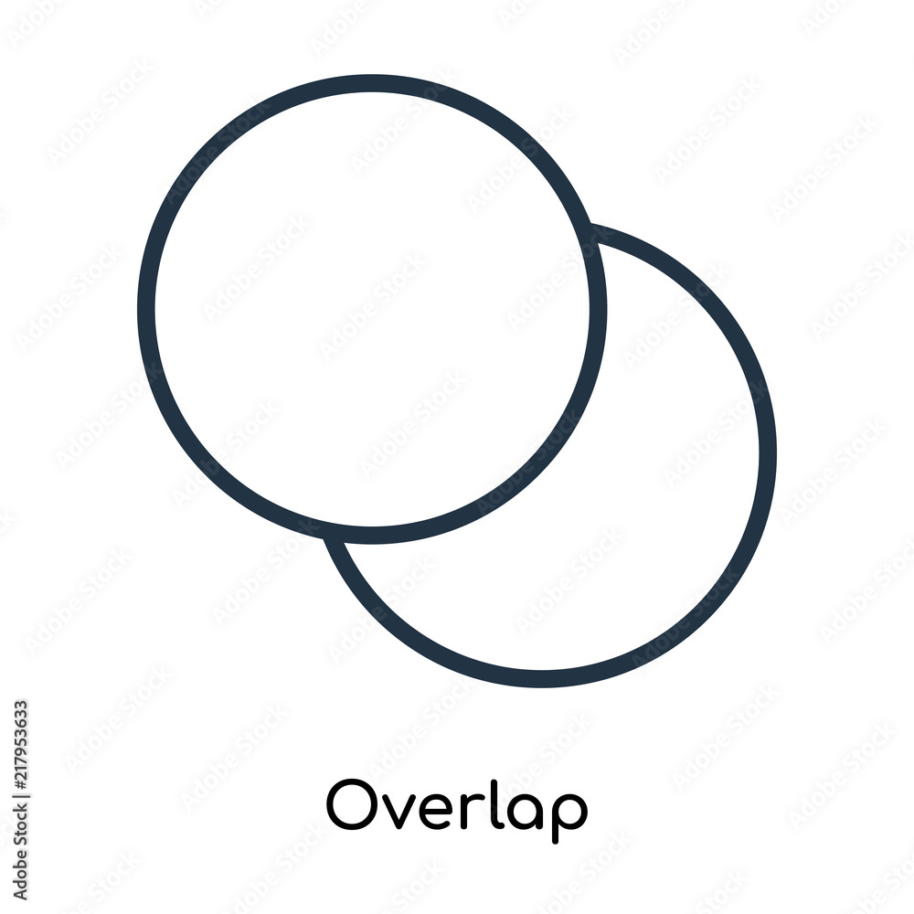 Overlap icon vector isolated on white background, Overlap sign , line ...