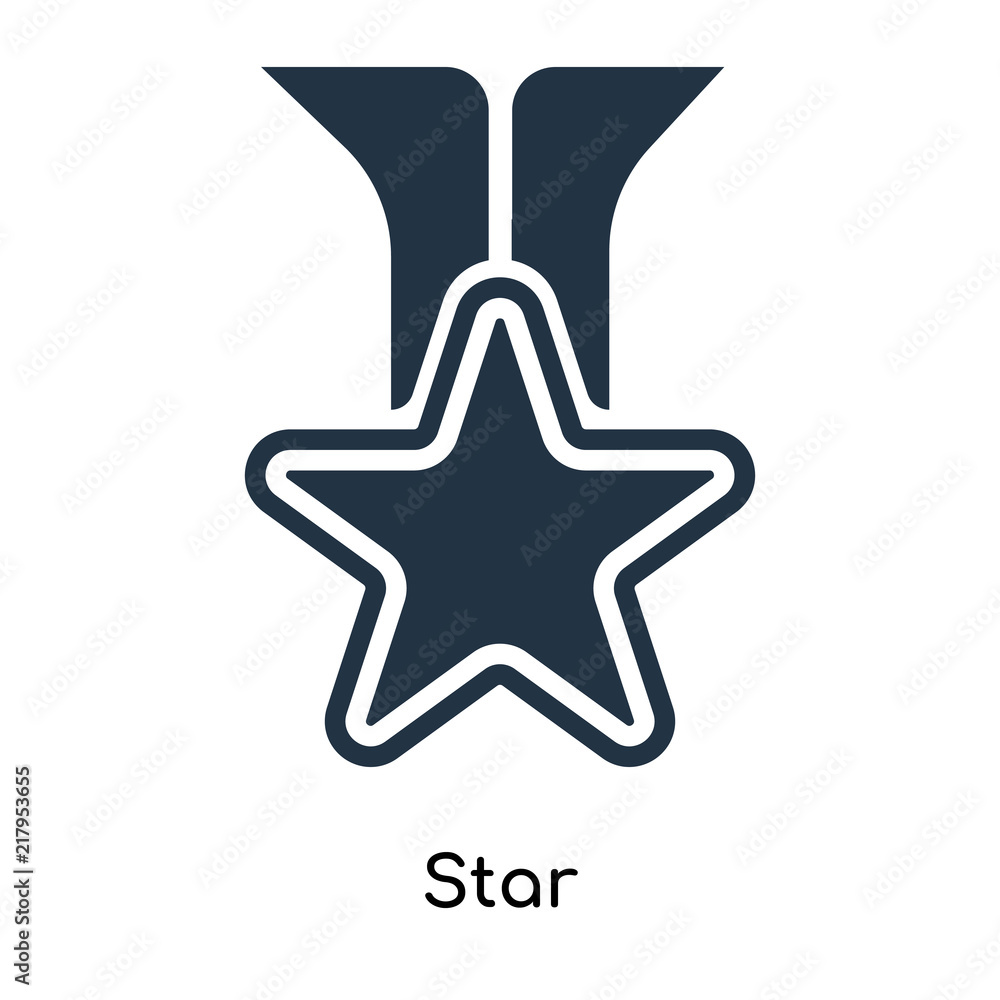 Star icon vector isolated on white background, Star sign , filled dark symbol Star icon vector isolated on white background, Star sign , filled dark symbol