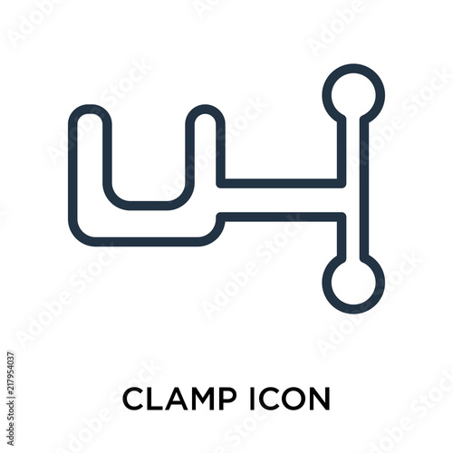 clamp icon isolated on white background. Simple and editable clamp icons. Modern icon vector illustration.