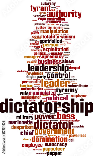 Dictatorship word cloud