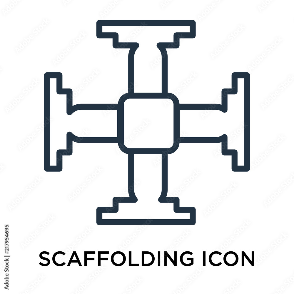 scaffolding icon isolated on white background. Simple and editable scaffolding icons. Modern icon vector illustration.