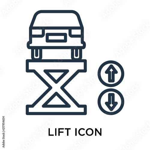 lift icon isolated on white background. Simple and editable lift icons. Modern icon vector illustration.