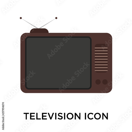 Television icon vector isolated on white background, Television sign