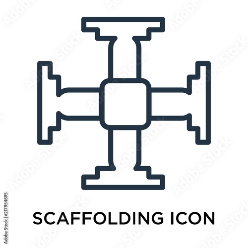 scaffolding icon isolated on white background. Simple and editable scaffolding icons. Modern icon vector illustration.