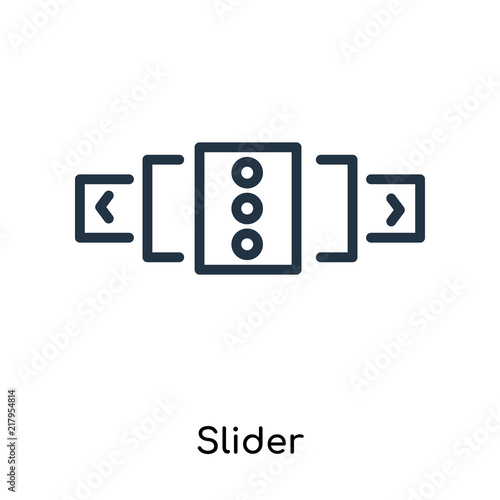 Slider icon vector isolated on white background, Slider sign , line symbols or linear logo design in outline style