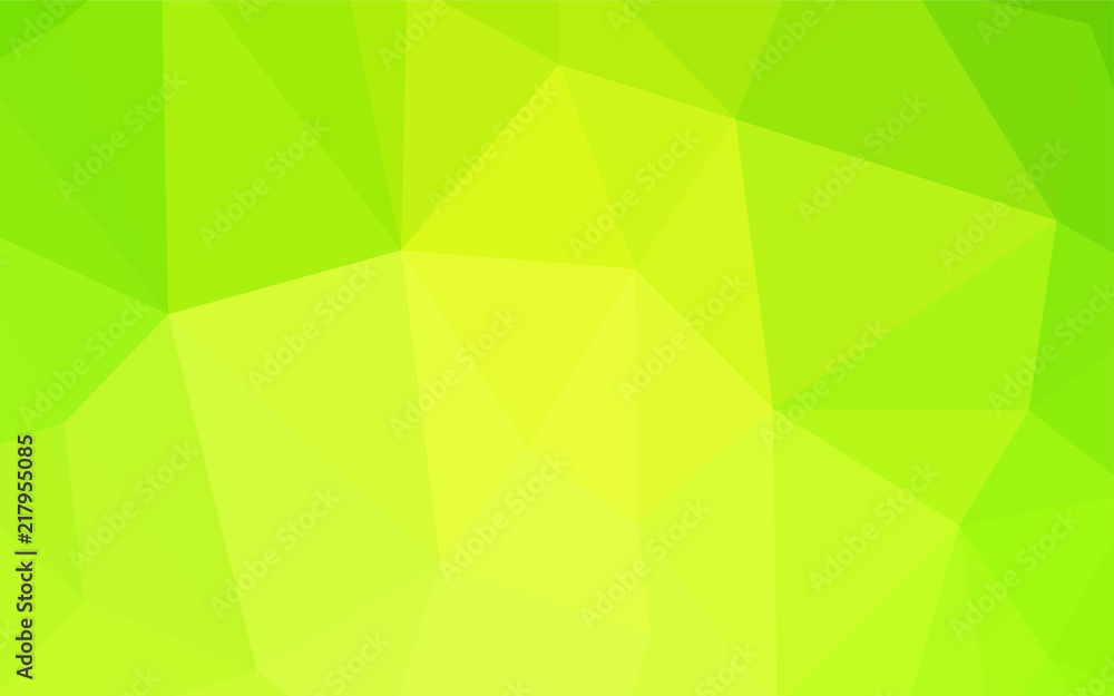 Obraz premium Light Green, Yellow vector abstract polygonal background.