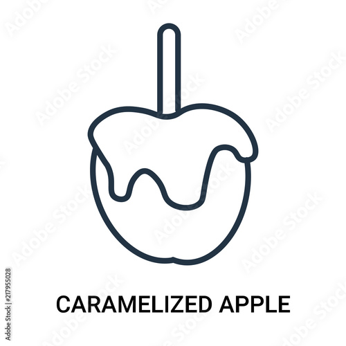 caramelized apple icon isolated on white background. Modern and editable caramelized apple icon. Simple icons vector illustration.
